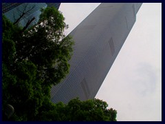 Chow Tai Fook Centre (530m, 111 floors, 2016) under construction.